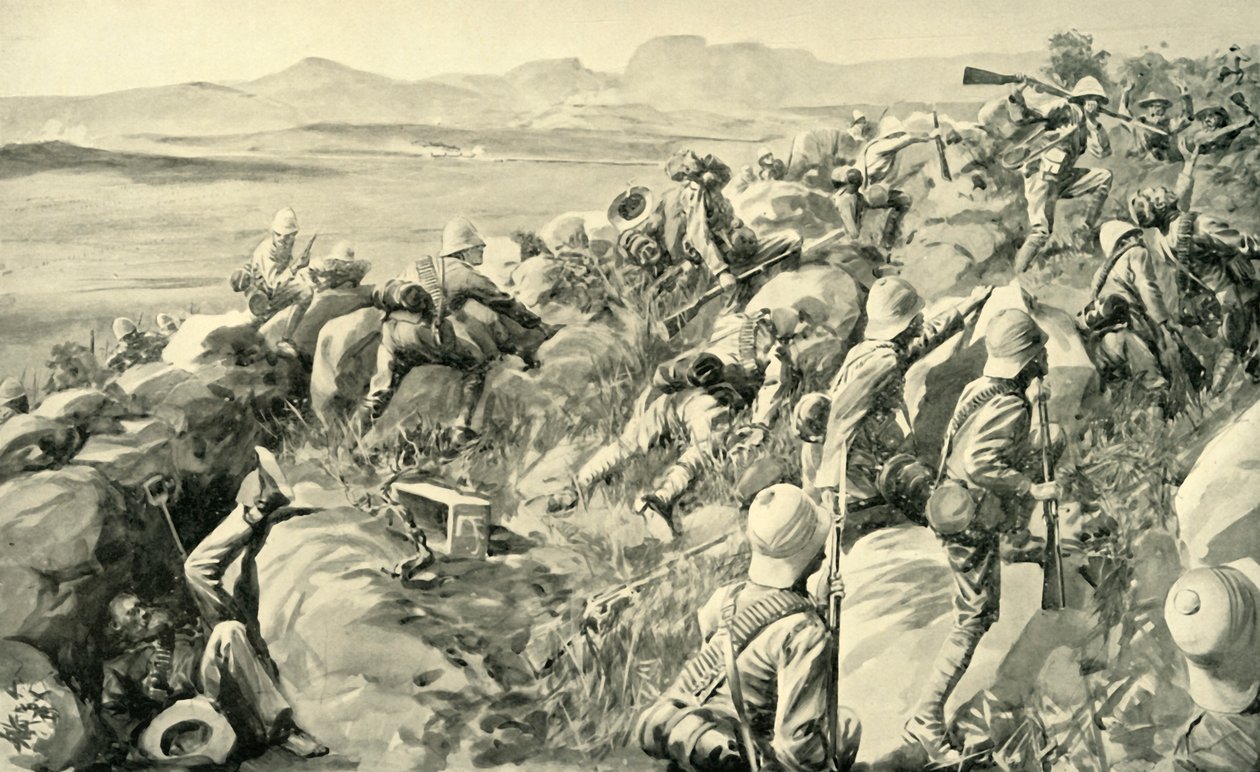 El alivio de Ladysmith - El último asalto en la colina Hlangwane de René Bull