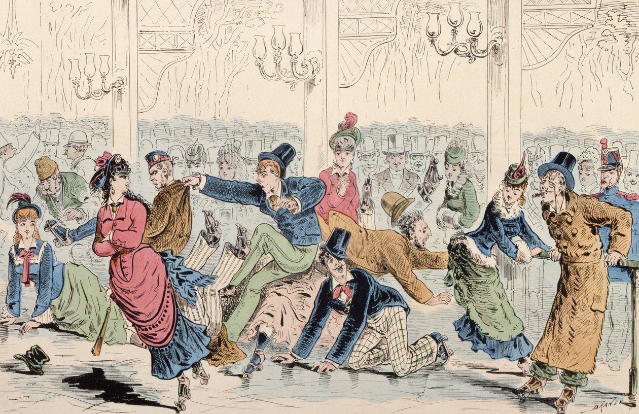 Locuras de patinaje, después de 1870 de Renard Jules Draner
