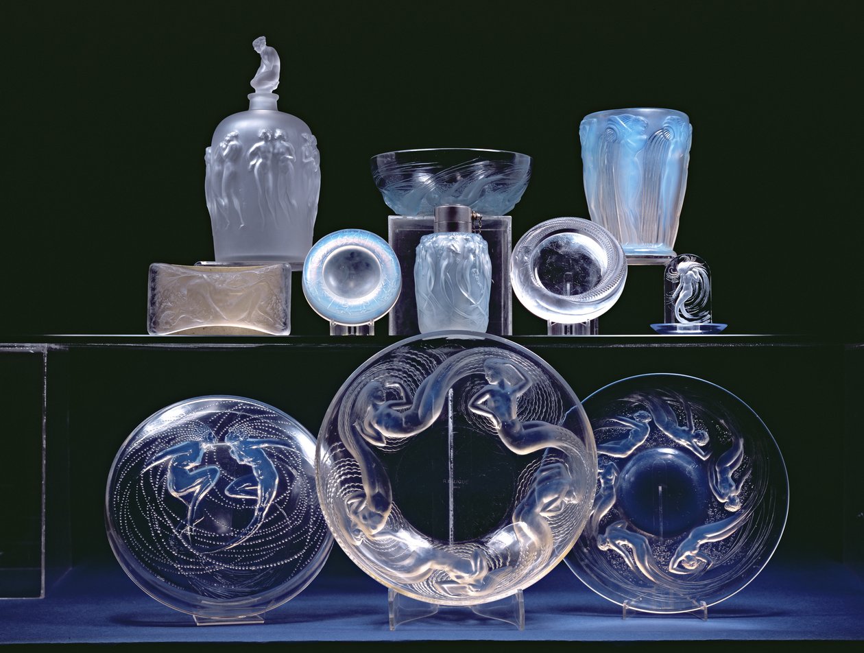 Selección de Botellas, Platos y Vasos de Rene Jules Lalique