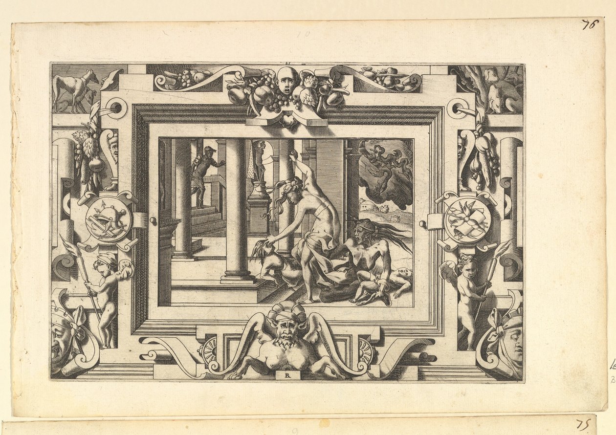 Medea mata a sus dos hijos de Jasón, 1563 de Rene Boyvin