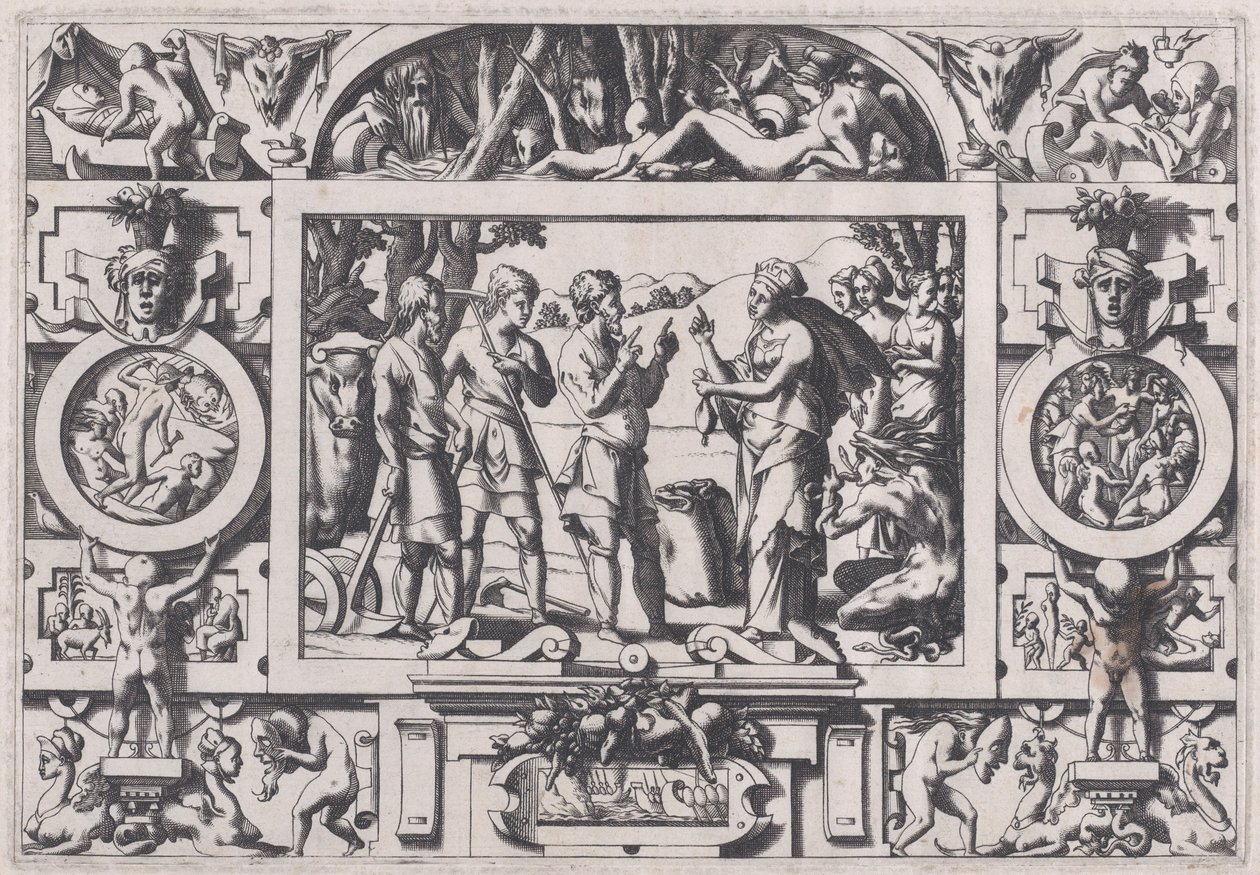 La reina Ino hace estropear la semilla de un año en todas partes, 1563 de Rene Boyvin