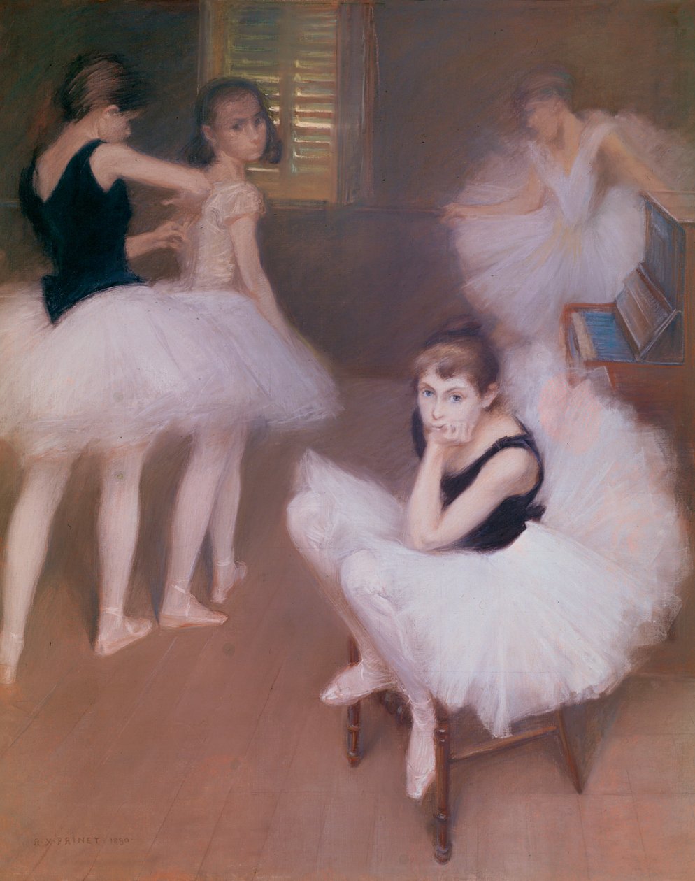 Jeunes danseuses au repos - Jóvenes bailarinas en reposo ... de René François Xavier Prinet