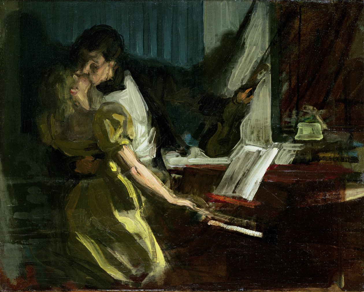 Estudio para "La sonata Kreutzer", c.1901 (óleo sobre lienzo) de René François Xavier Prinet