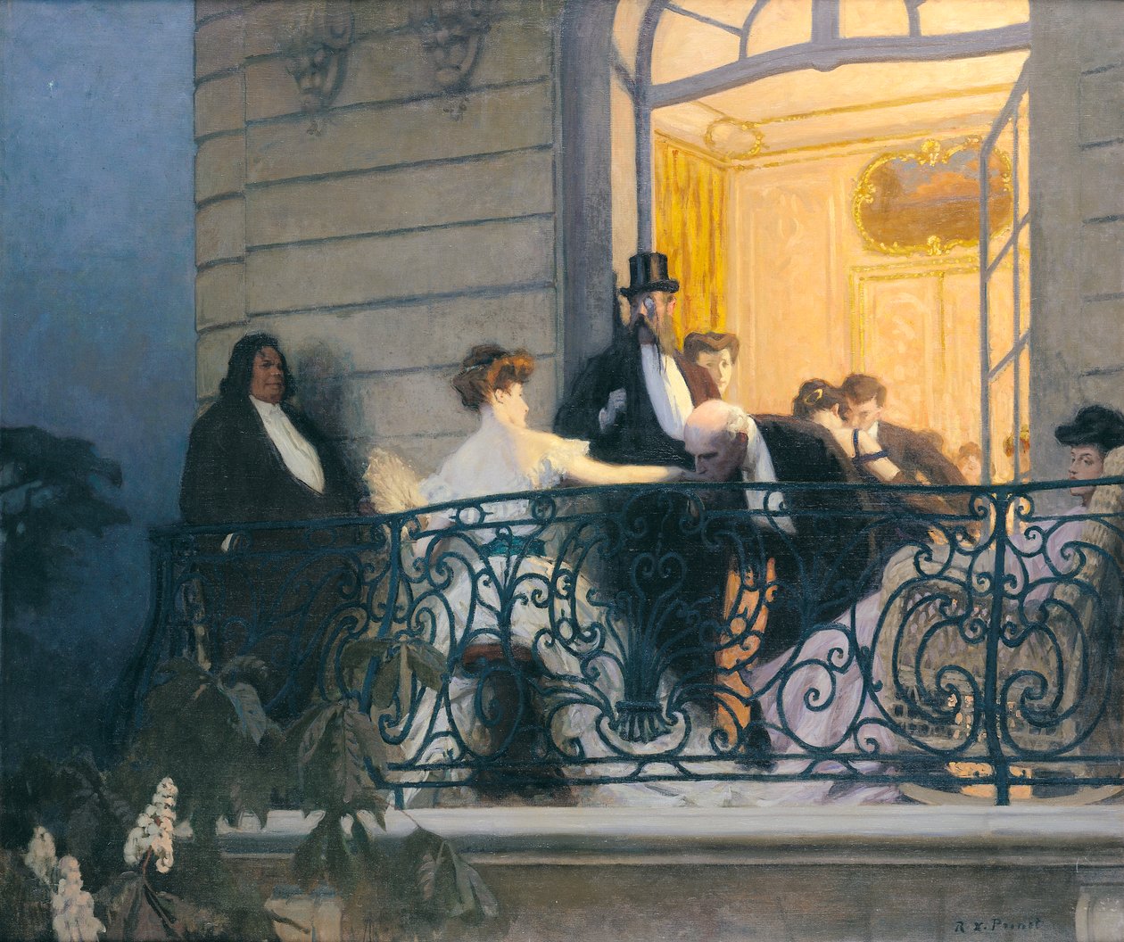 El balcón (óleo sobre lienzo) de René François Xavier Prinet