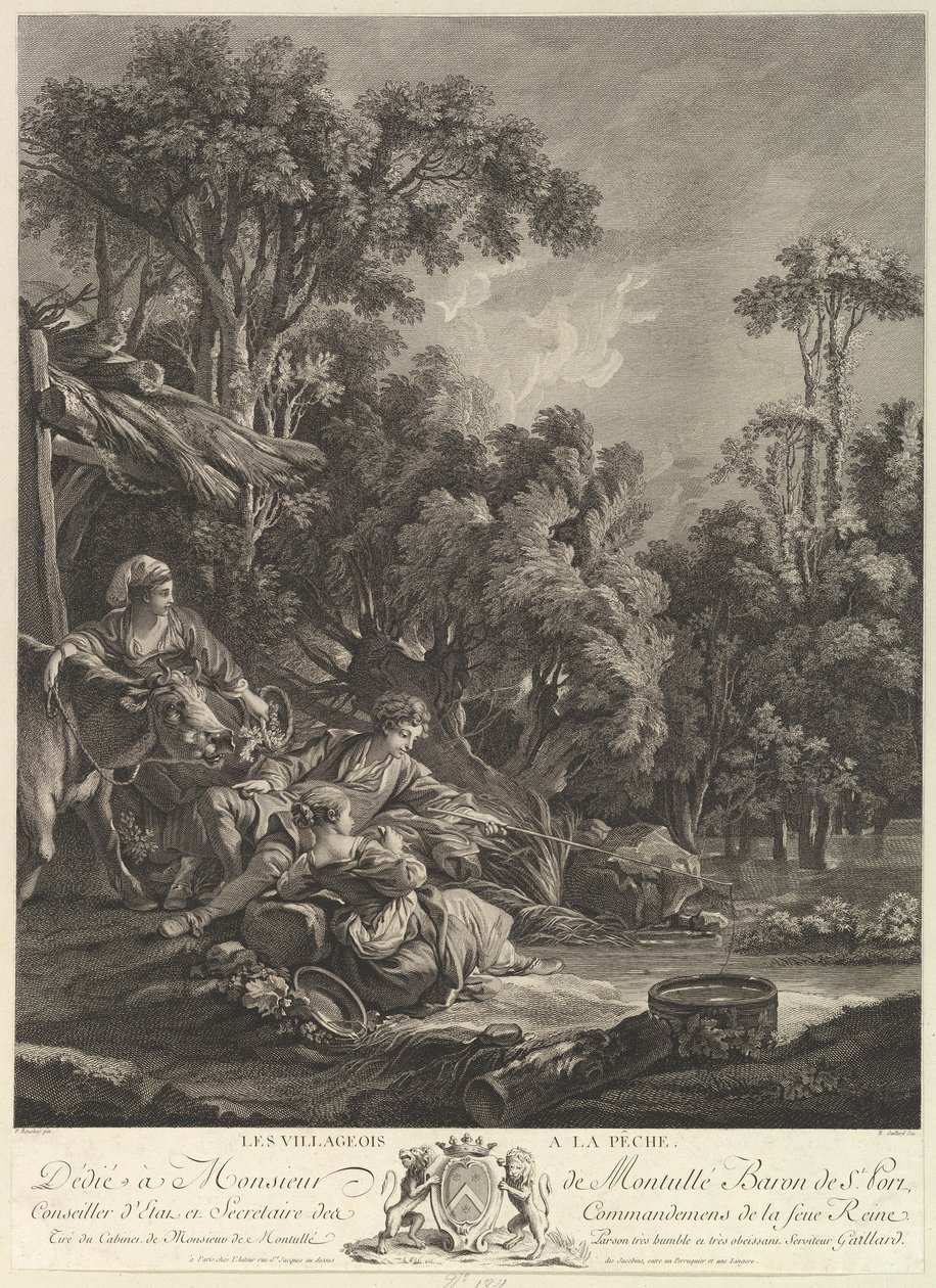Los aldeanos pescando de Rene Gaillard