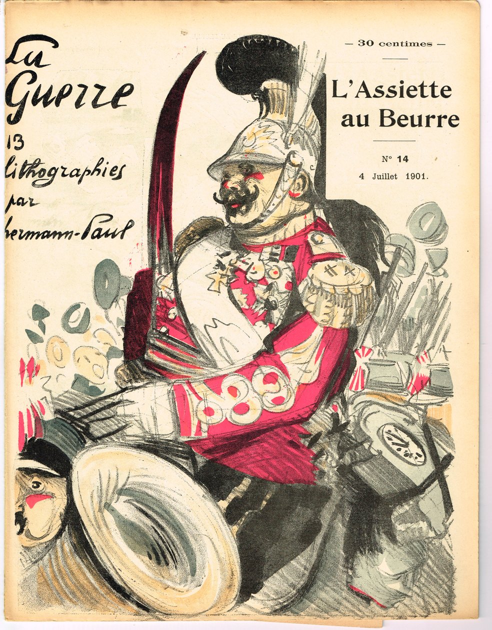 Portada de "El Plato de Mantequilla", Satírico en Colores de Rene George Hermann Paul