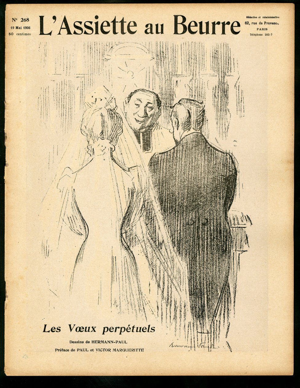 Portada de “El Plato de Mantequilla”, número 268, Satírico en Colores de Rene George Hermann Paul