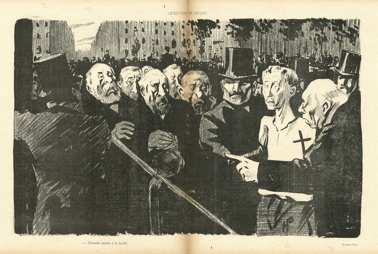 Ilustración de Hermann-Paul en Le Canard Sauvage de Rene George Hermann Paul