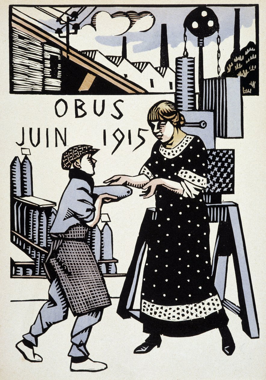 Junio 1915 - en "Calendar of War", dibujo de Hermann-Paul, ed. 1916 de Rene George Hermann Paul