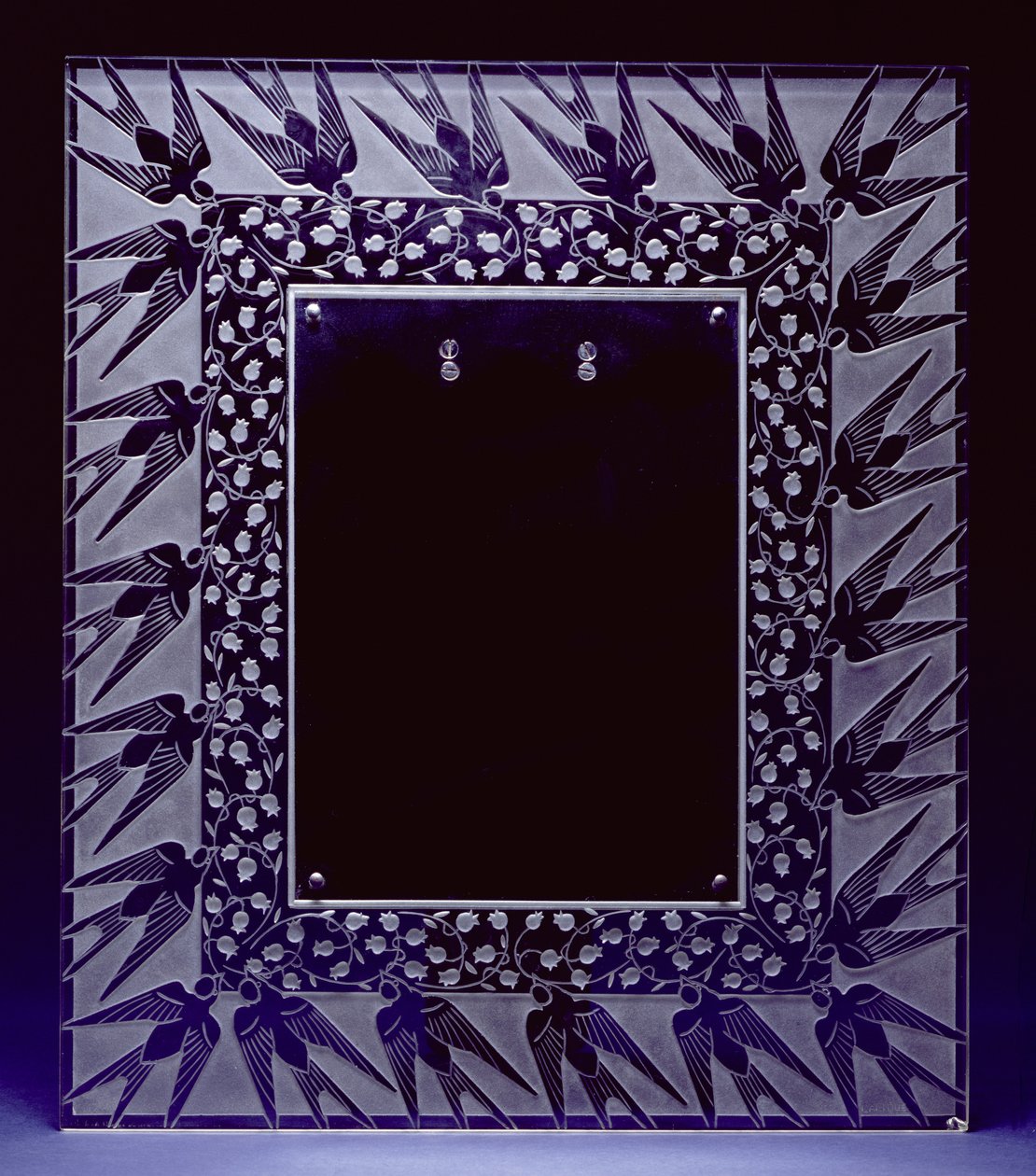 Marco de espejo Muguet et Hirondeues de Rene Jules Lalique