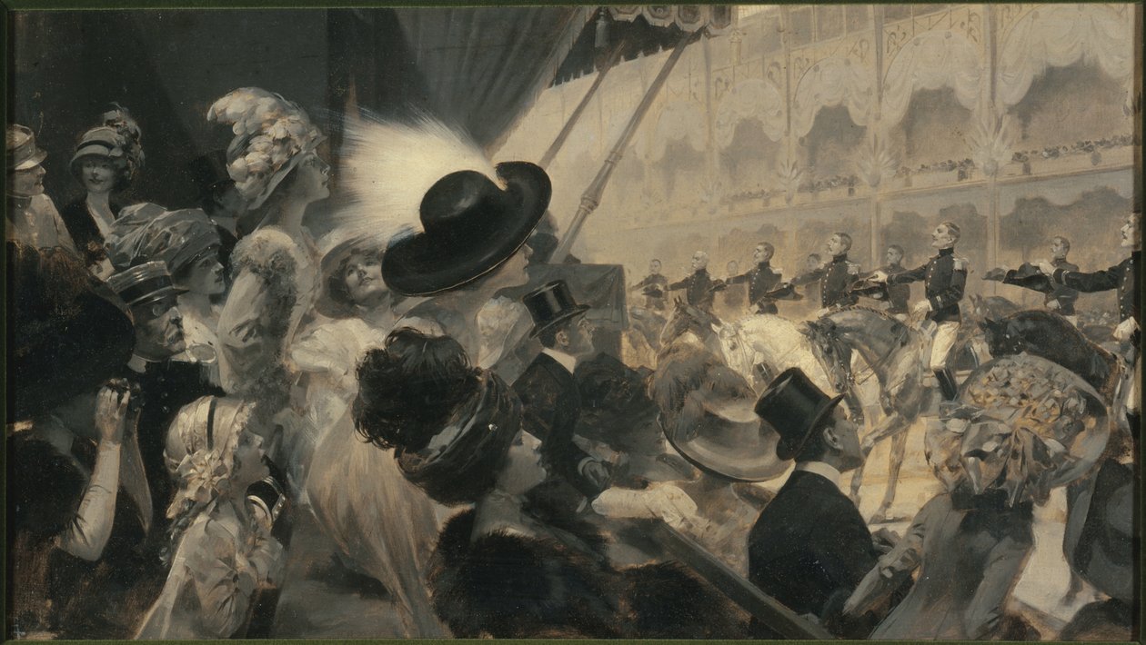 Una fiesta militar de caridad: el carrusel del Grand-Palais, 1910 de Rene Lelong
