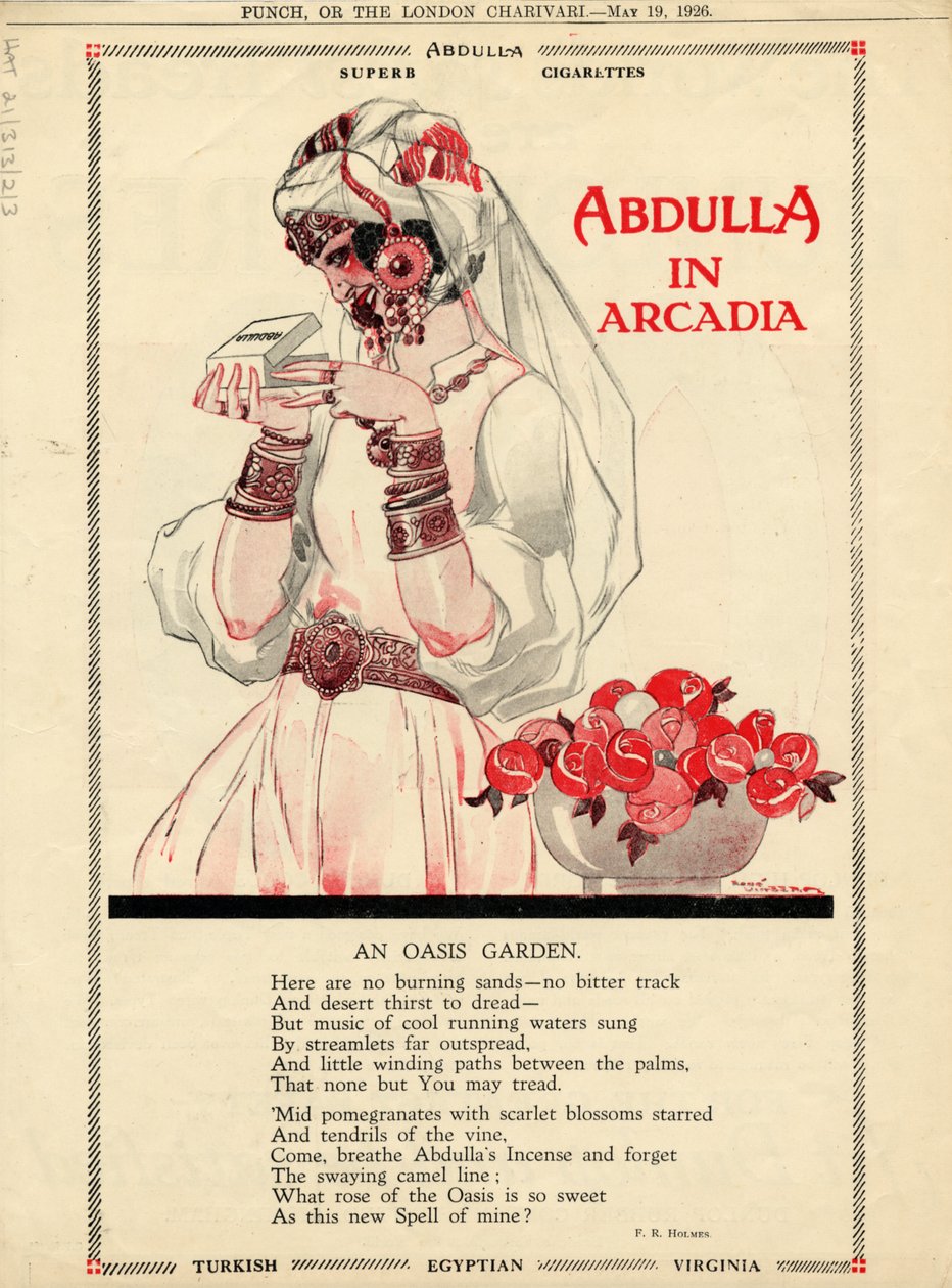 Cigarrillos Abdulla, 1926 de Rene Vincent