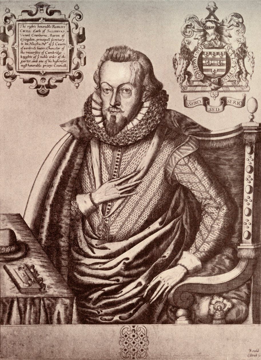 Robert Cecil, Primer Conde de Salisbury, principios del siglo XVII, 1911 de Renold Elstrack
