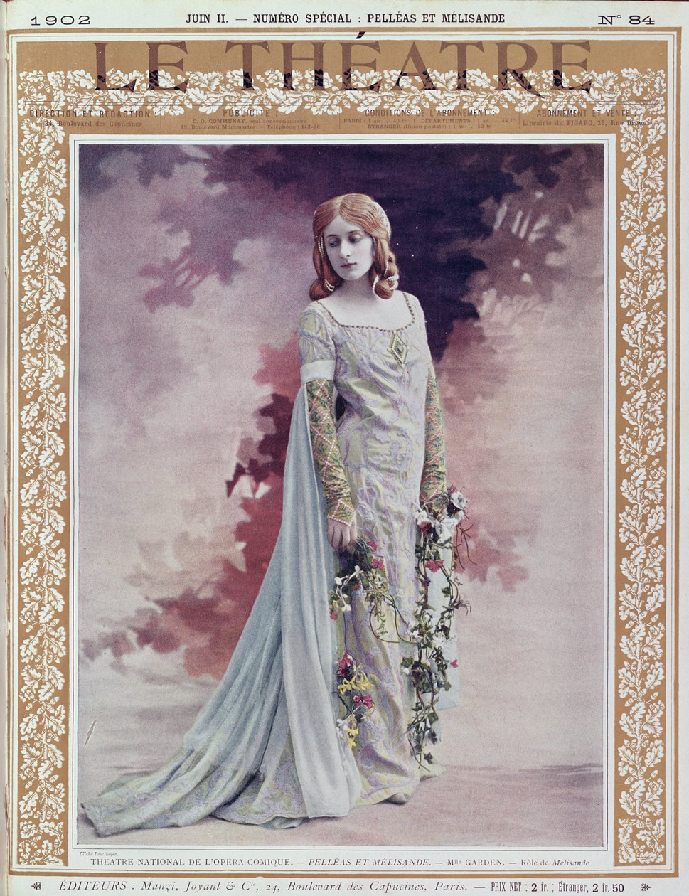 Mary Garden como Melisande, portada de la revista 