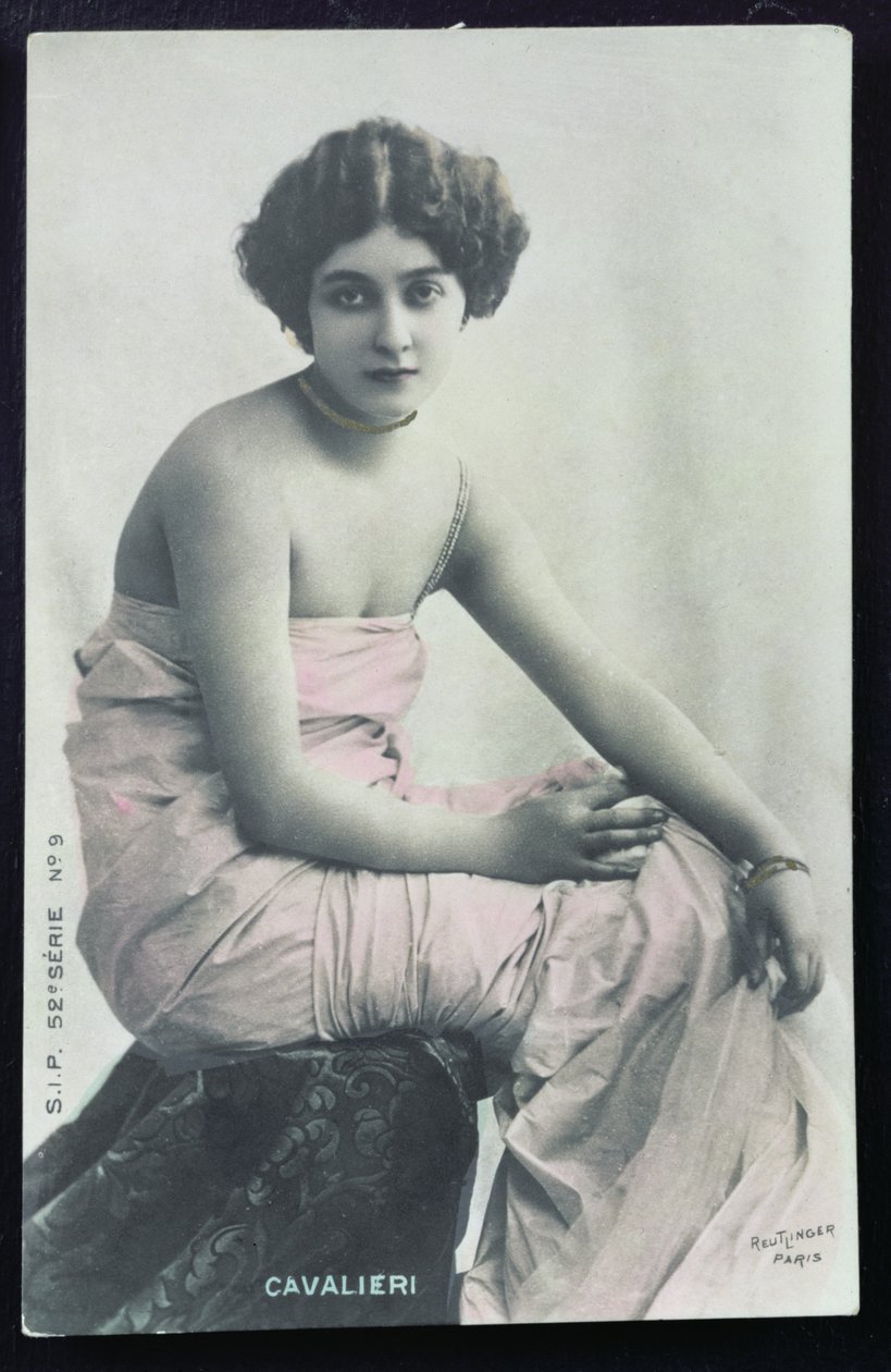 Postal que representa a la bailarina y cantante Lina Cavalieri (n.1874) de Reutlinger Studio
