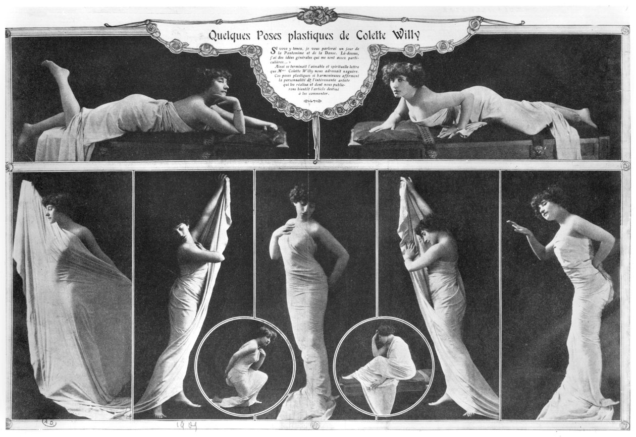 Colette (1873-1954) posando, 1909 de Reutlinger Studio