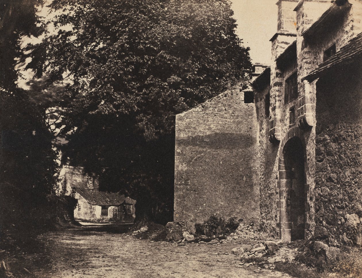 Entrada a Borwick Hall, Lancashire, 1855 de Rev. John Richardson Major
