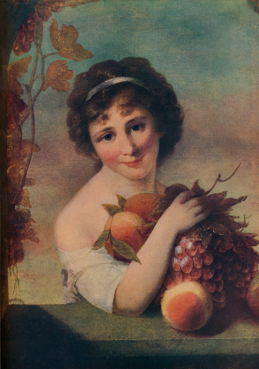 Niña con fruta, c1780, 1910 de Rev. Matthew William Peters