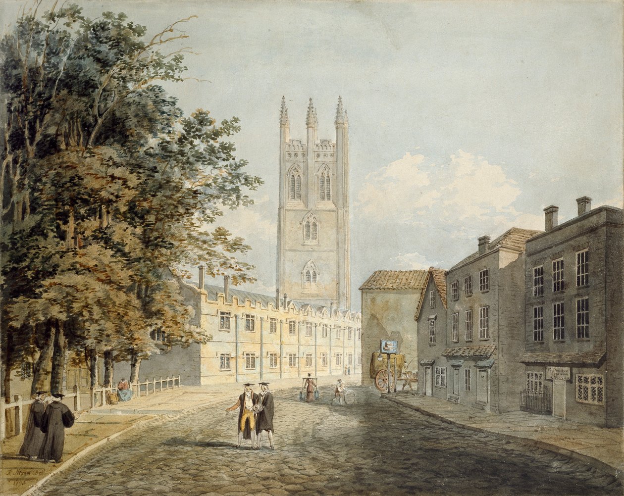 Magdalen College y el extremo oriental de la High Street, Oxford de Rev Robert Nixon