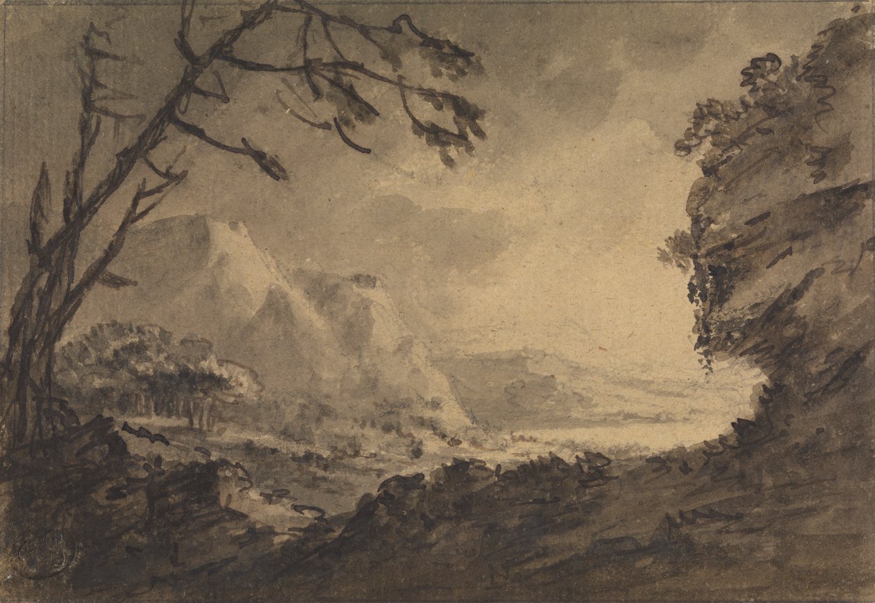 Un paisaje rocoso de Rev. William Gilpin