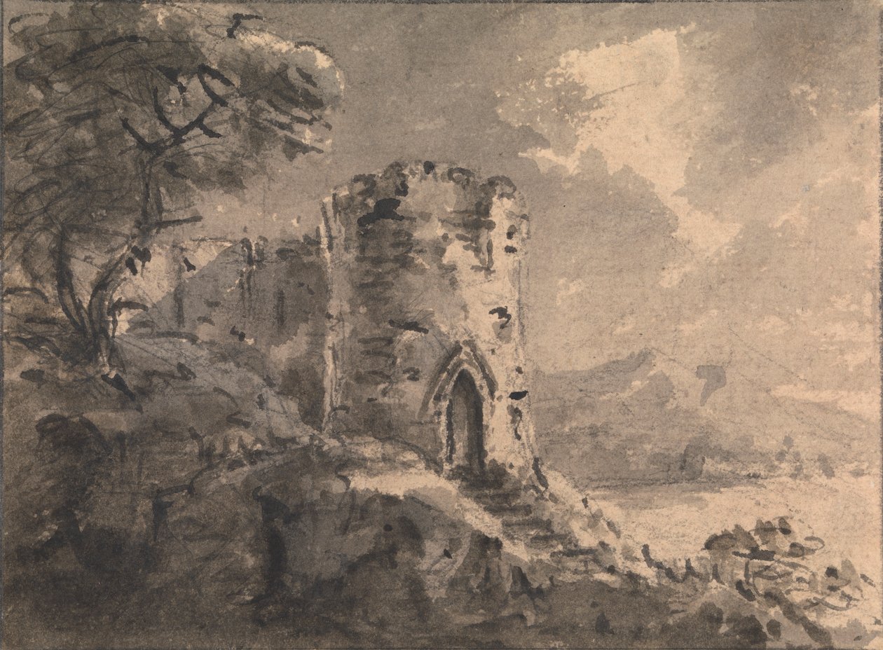 Paisaje con un castillo en ruinas de Rev. William Gilpin