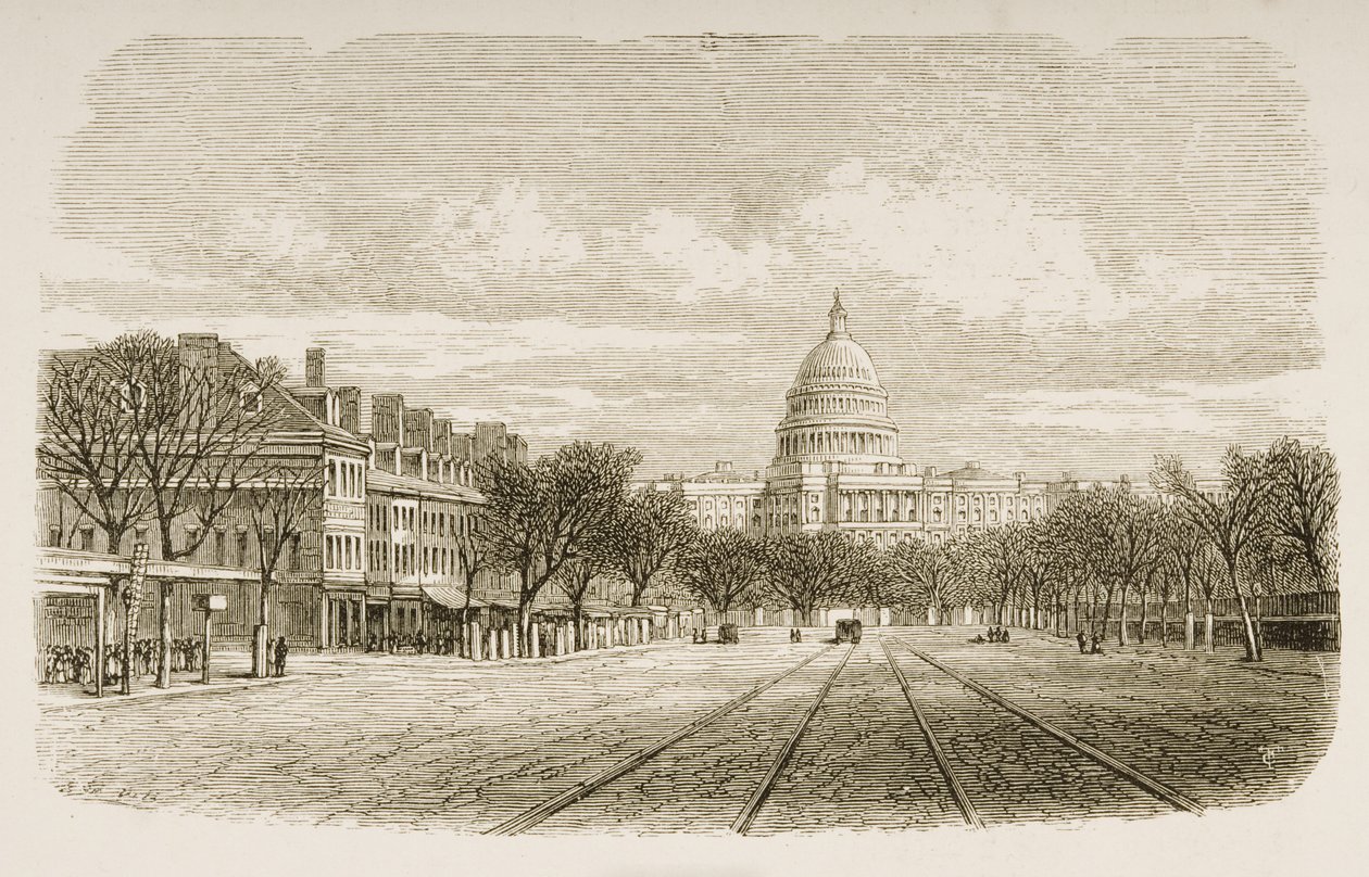El edificio del Capitolio, Washington DC, c.1880 de Reverend Samuel Manning