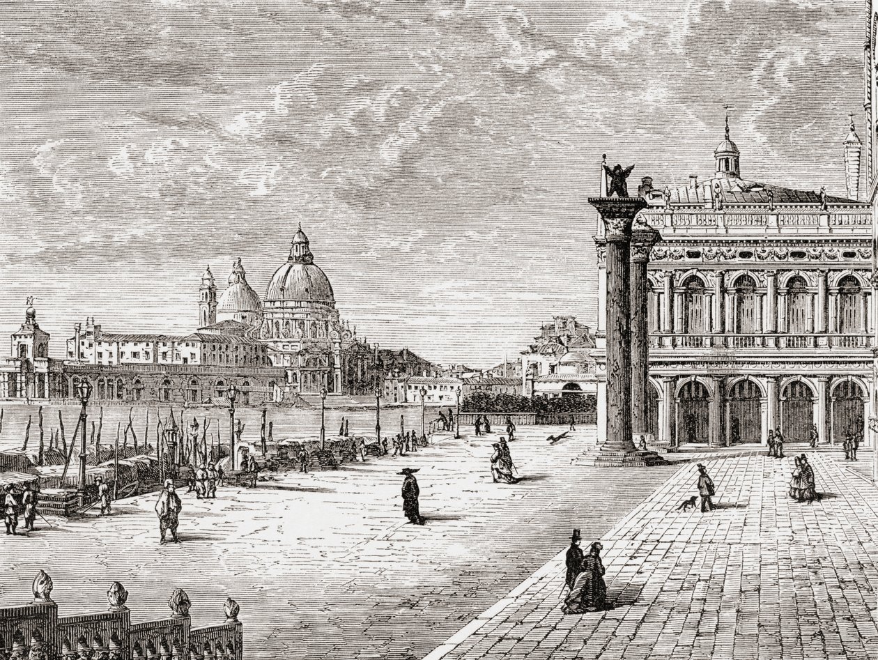 Piazza San Marco o Plaza de San Marcos, Venecia, Italia, a finales del siglo XIX. De Italian Pictures by Rev. Samuel Manning, publicado hacia 1890. de Reverend Samuel Manning