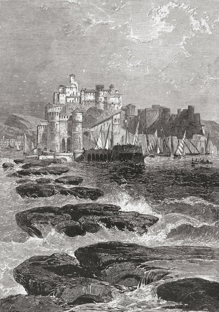 Pozzuoli, Nápoles, sur de Italia a finales del siglo XIX. De Italian Pictures by Rev. Samuel Manning, publicado hacia 1890. de Reverend Samuel Manning