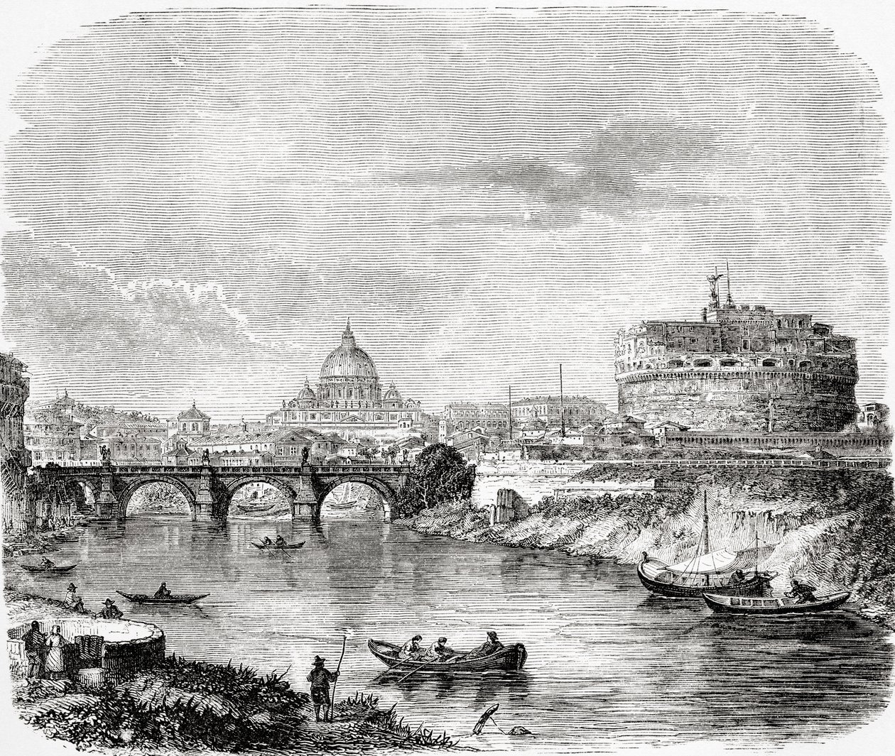 San Pedro con el puente y Castel Sant