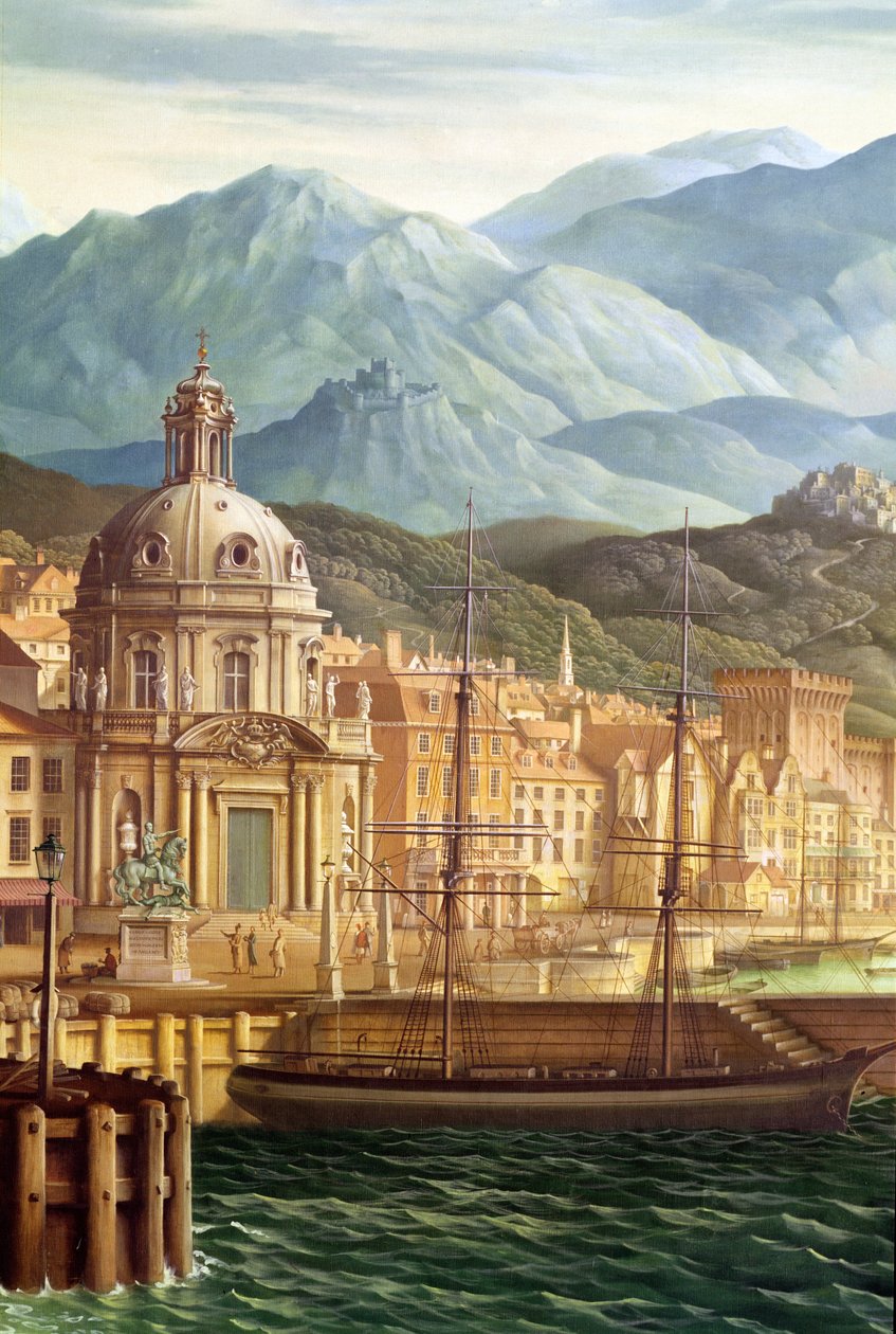 (detalle) del mural en el comedor del Marqués de Anglesey, 1936 de Rex Whistler