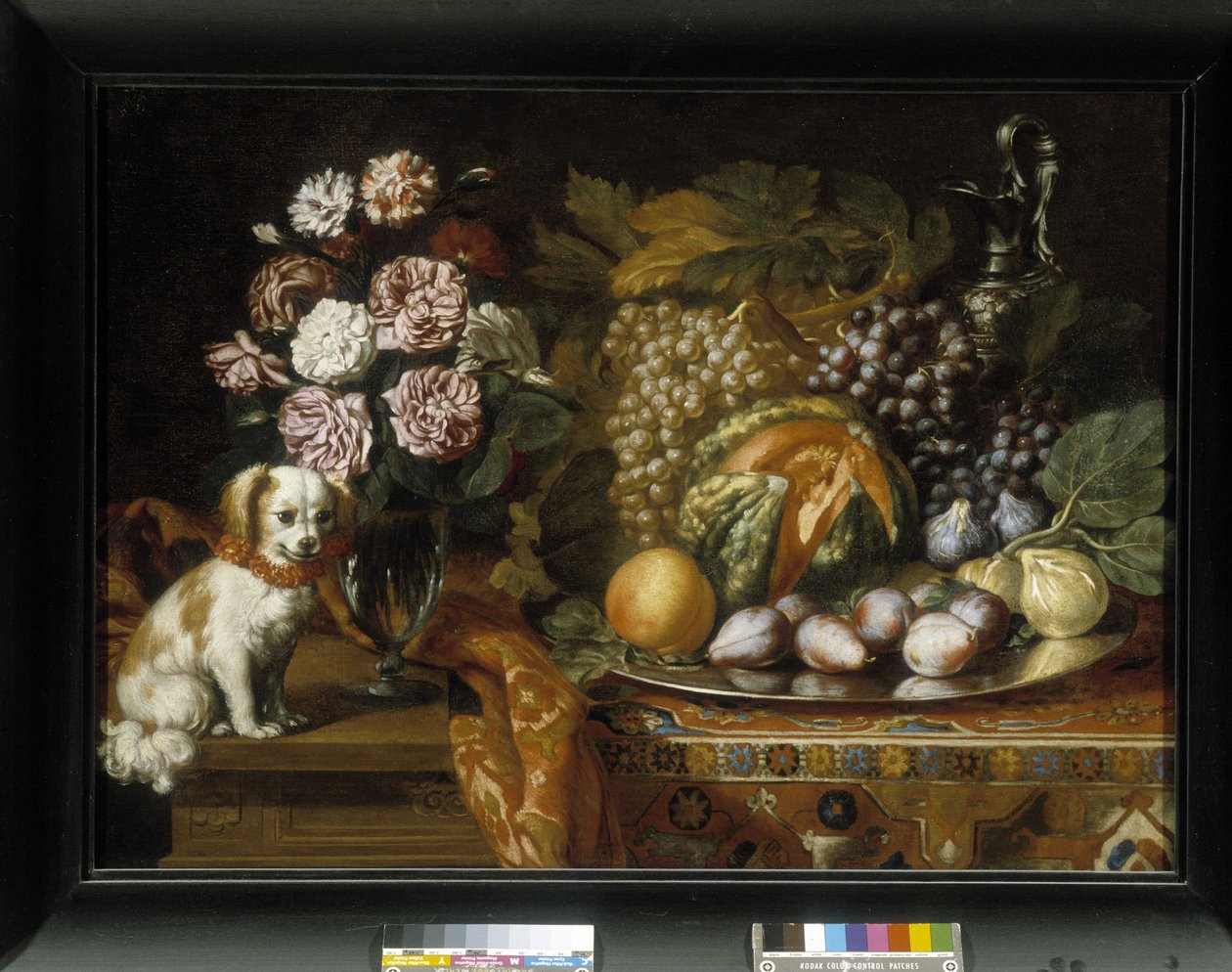 Bodegón con spaniel enano (óleo sobre lienzo) de Reynaud Levieux