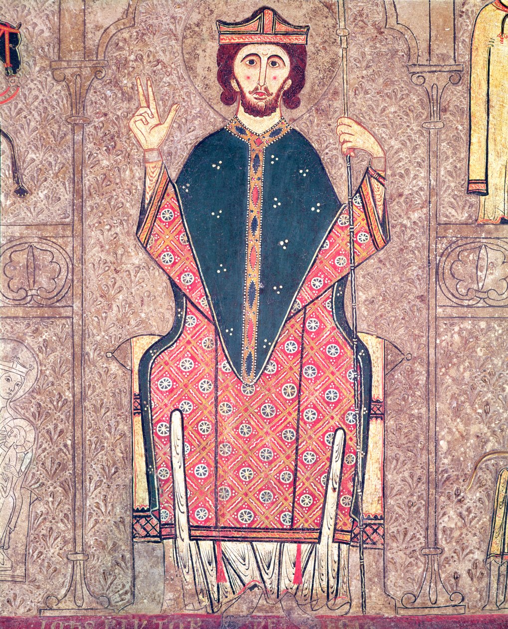 San Martín de Tours, detalle de un frontal de altar de la Iglesia de San Martín, Chia, 1150-1200 (detalle) de Ribagorça Workshop Johannes Pintor