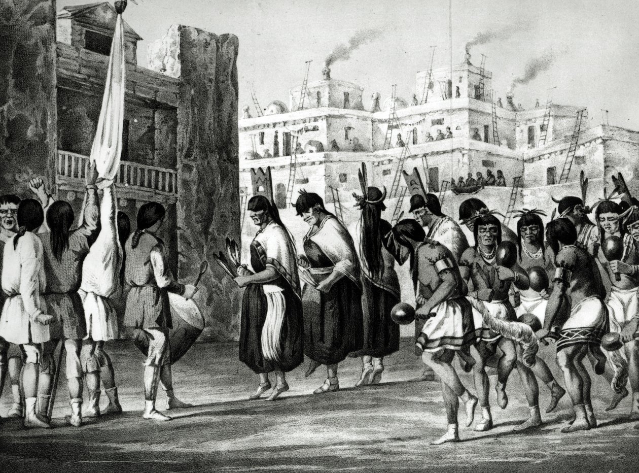 Danza del búfalo en Pueblo de Zuni, Nuevo México, del 