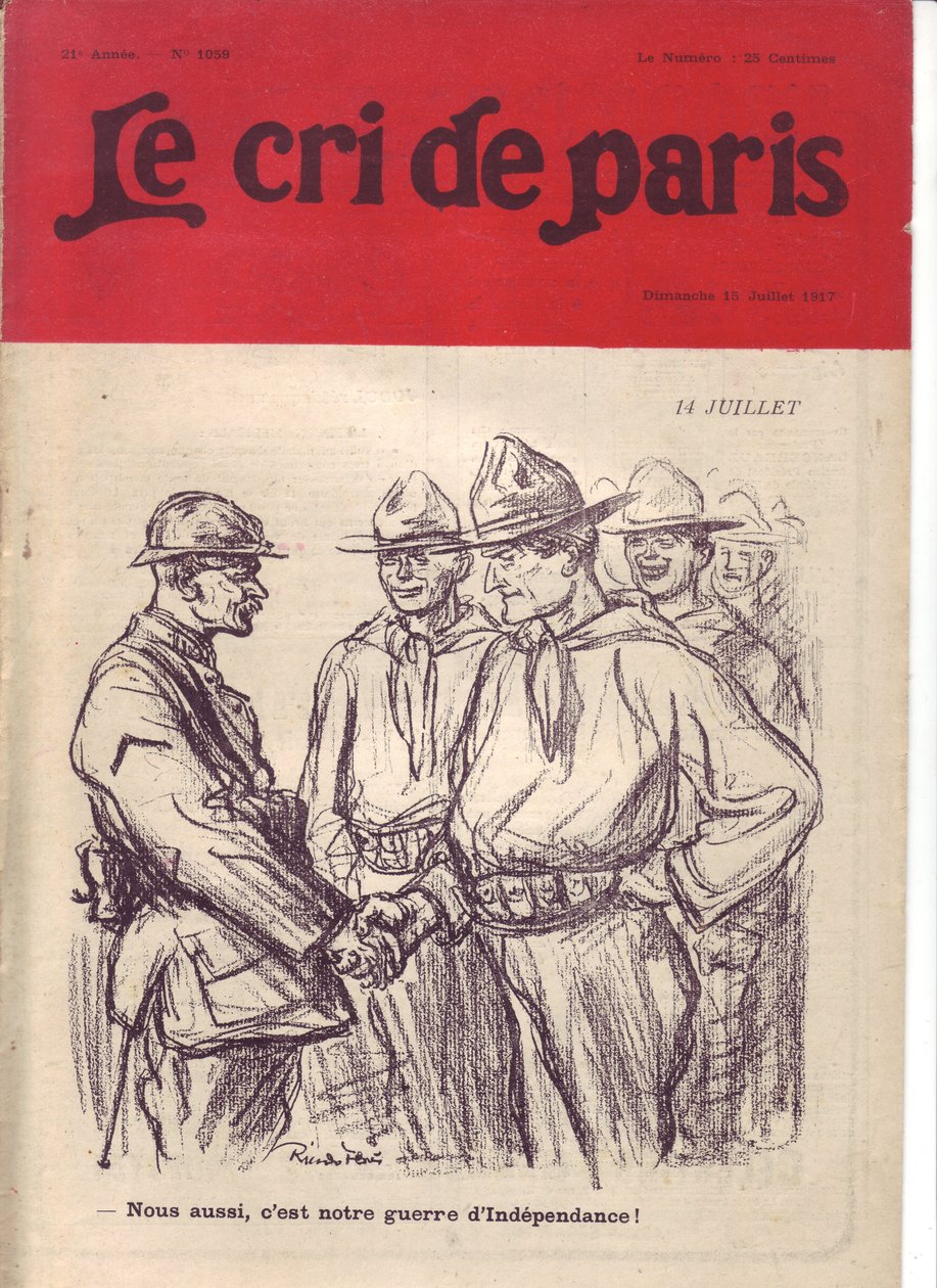 Ilustración de Ricardo Flores (1878-1918) para la Portada de Le Cri de Paris de Ricardo Flores