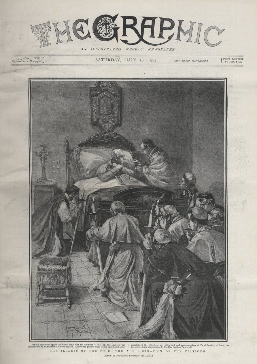 La enfermedad del Papa - La enfermedad del Papa León XII, el Papa recibiendo a los Cardenales, 14 de julio de Riccardo Pellegrini