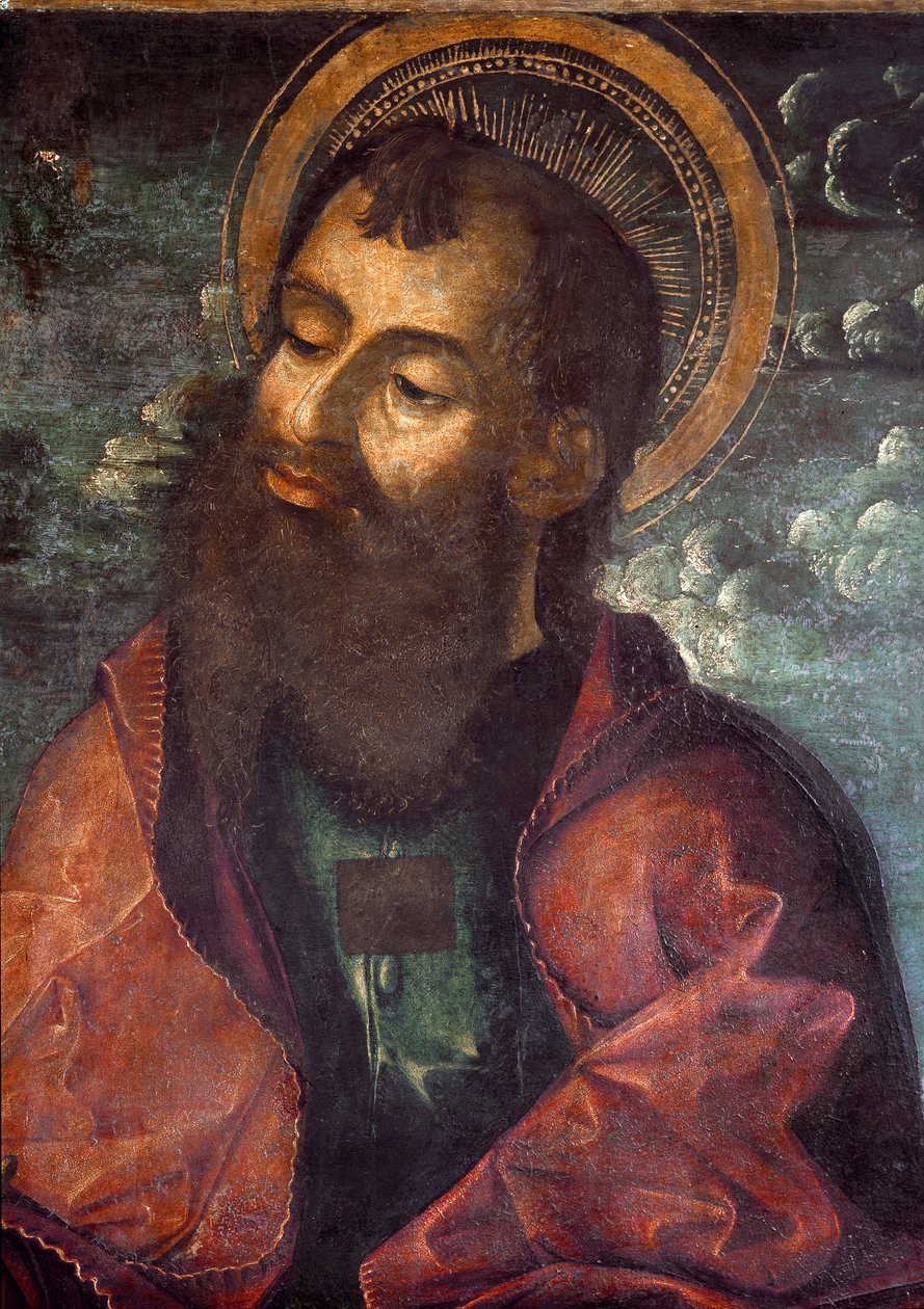 San Pablo y San Pedro Detalle de la representación de San Pablo. Pintura de Riccardo Quartararo (siglos XV-XVI) 1493 Dim. 216x155 cm Palermo, Galleria Regionale della Sicilia, inv. 53 de Riccardo Quartararo