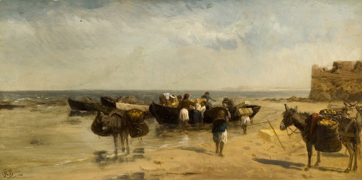 Barcos de frutas en el Mediterráneo de Richard Beavis