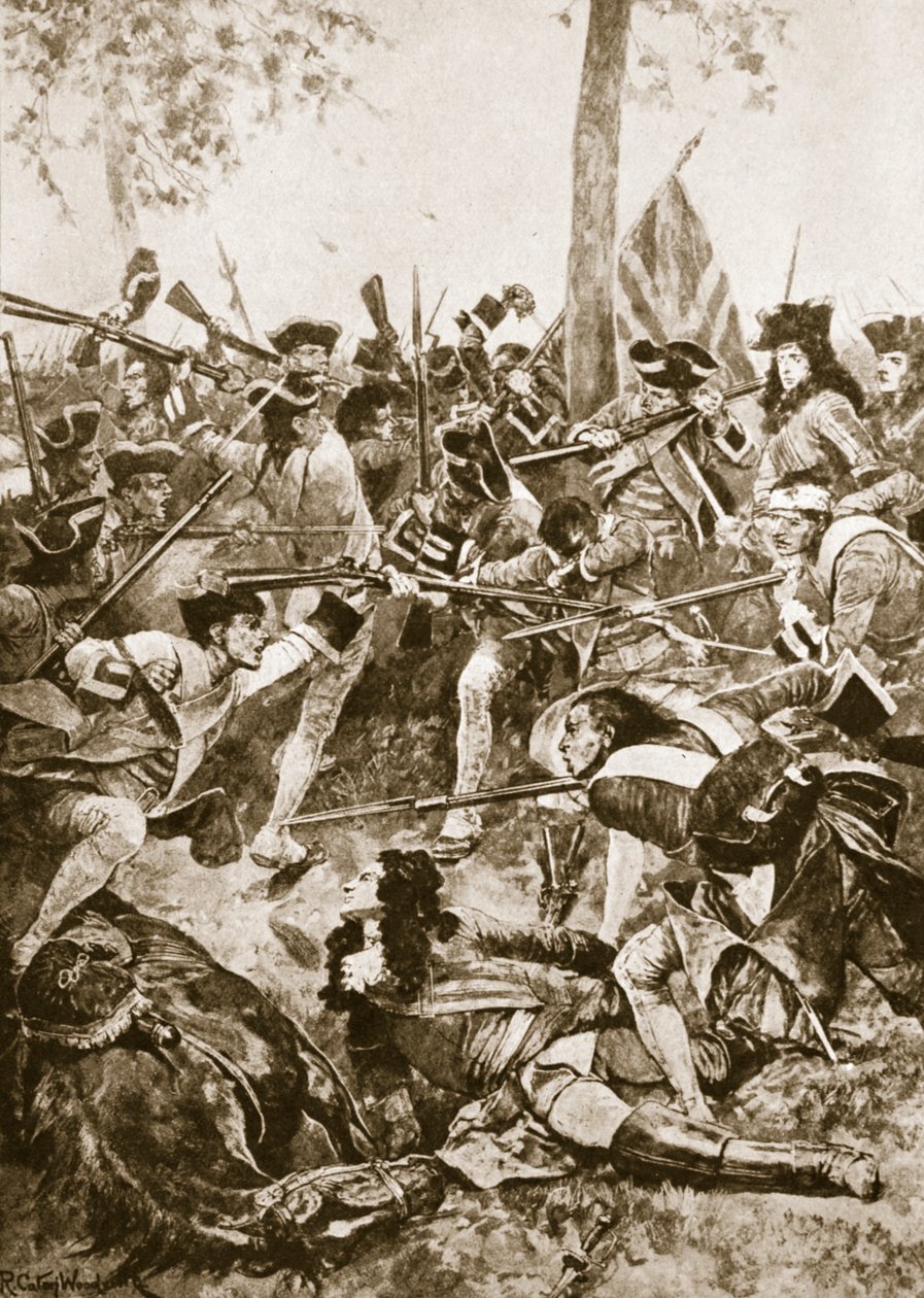 Batalla de Ramillies, 23 de mayo de 1706: El ataque del regimiento irlandés de Richard Caton Woodville junior