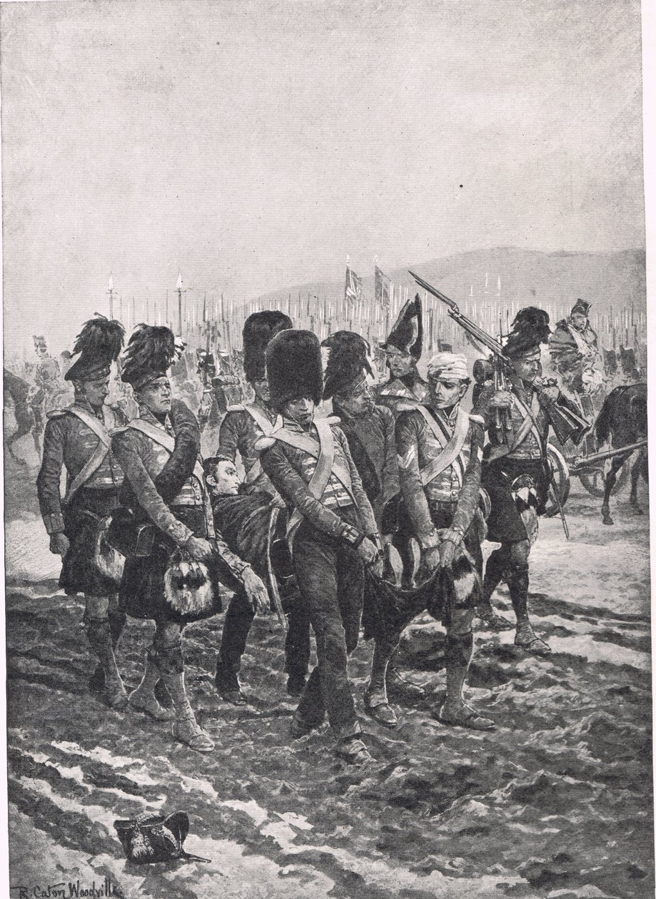 Llevando a Sir John Moore del campo de batalla, ilustración de 