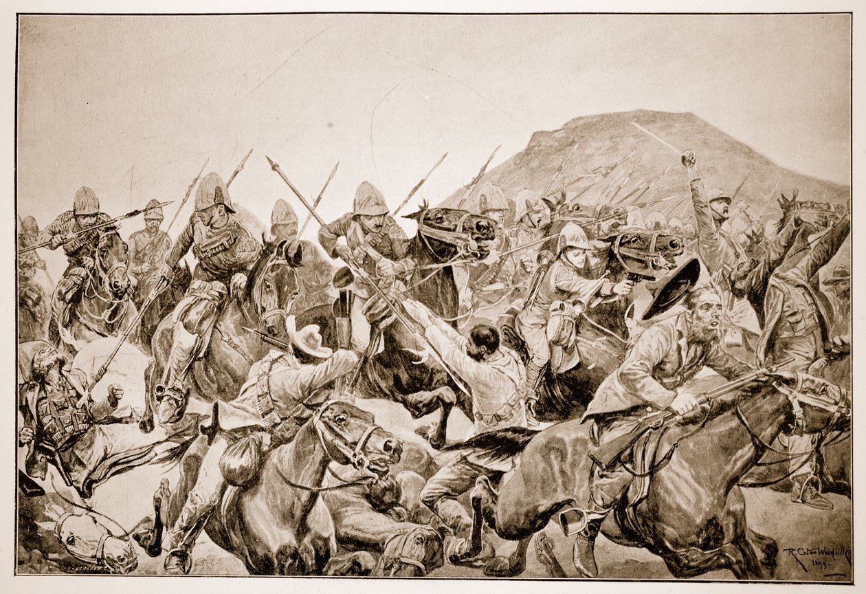 Carga de los 5º Lanceros en la Batalla de Elandslaagte de Richard Caton Woodville junior