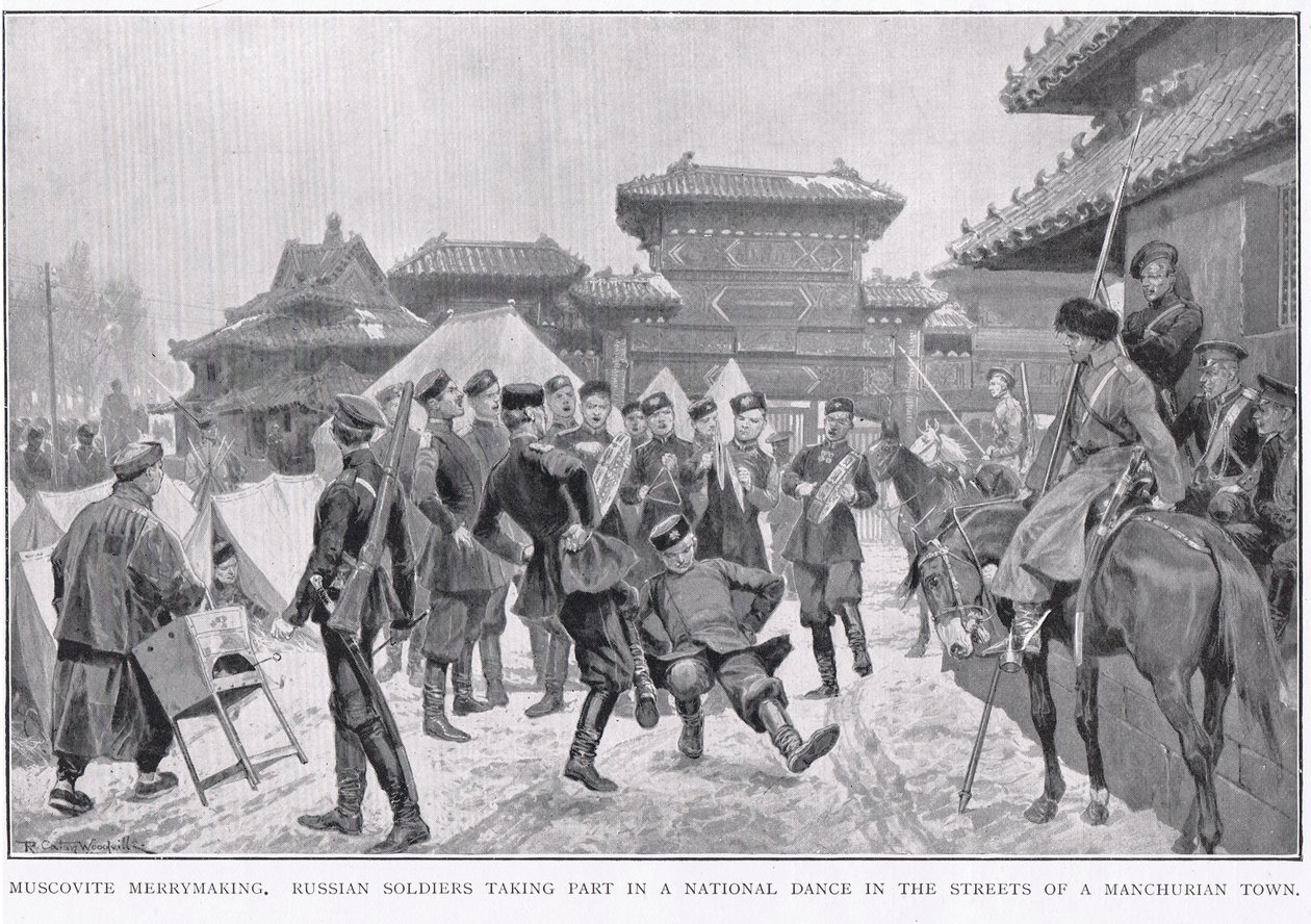 Celebración moscovita durante la Guerra Ruso-Japonesa de Richard Caton Woodville junior