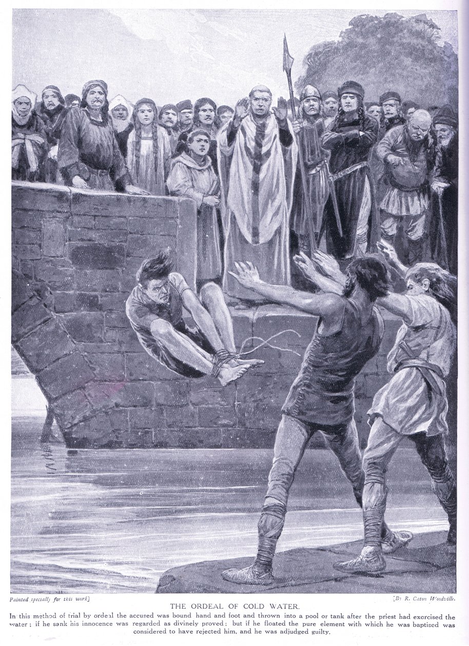 Prueba del agua fría, años 1920 de Richard Caton Woodville junior