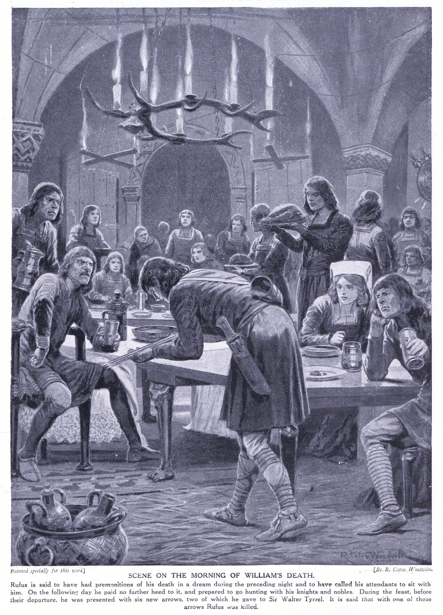 Escena en la mañana de la muerte de Guillermo I, años 1920 de Richard Caton Woodville junior