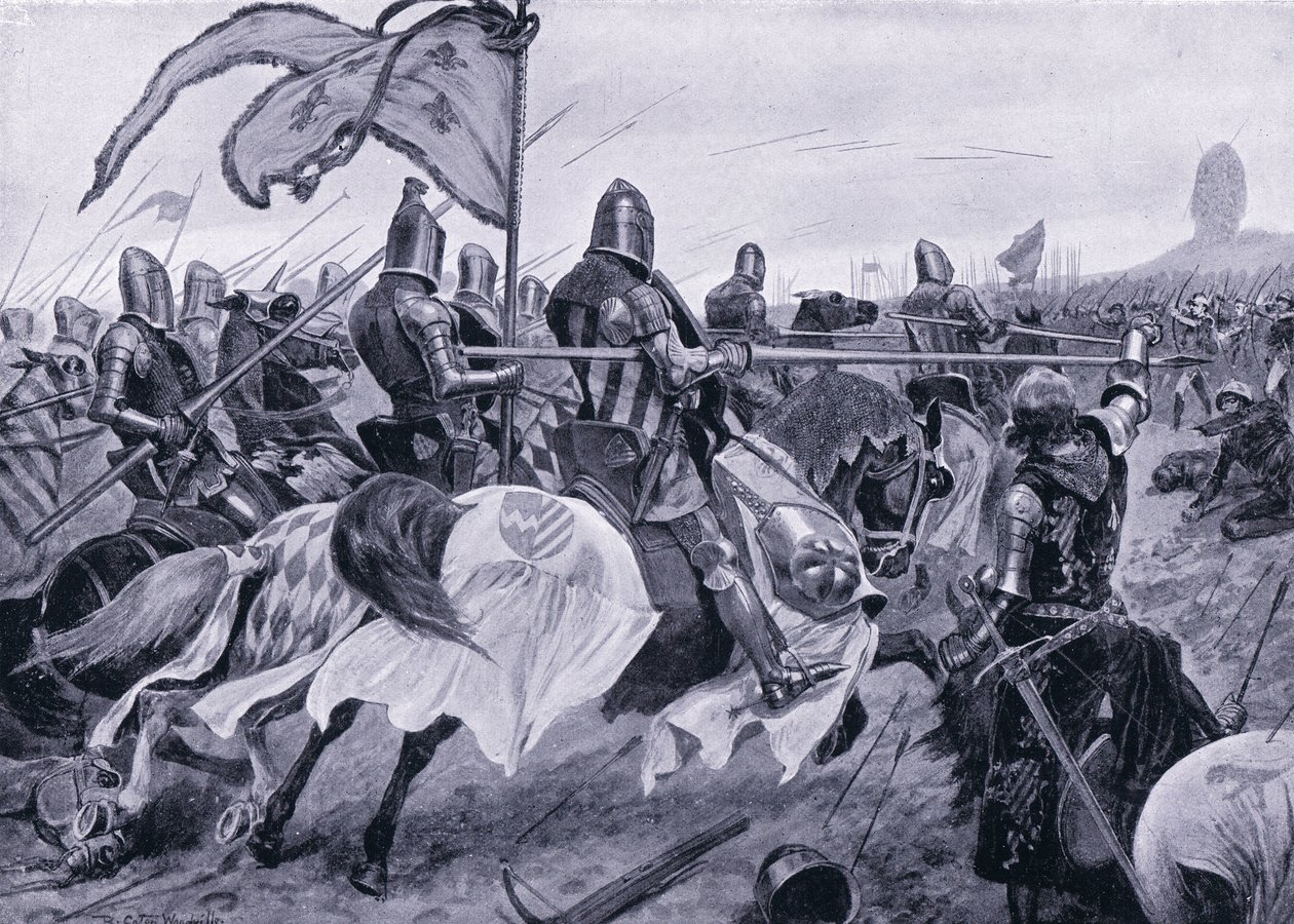 La Batalla de Crécy, 1346 d.C. de Richard Caton Woodville junior