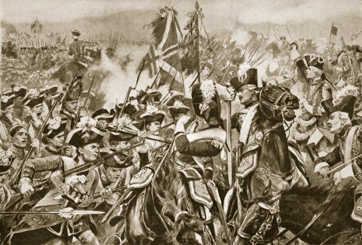 La batalla de Minden, 1 de agosto de 1759 de Richard Caton Woodville junior