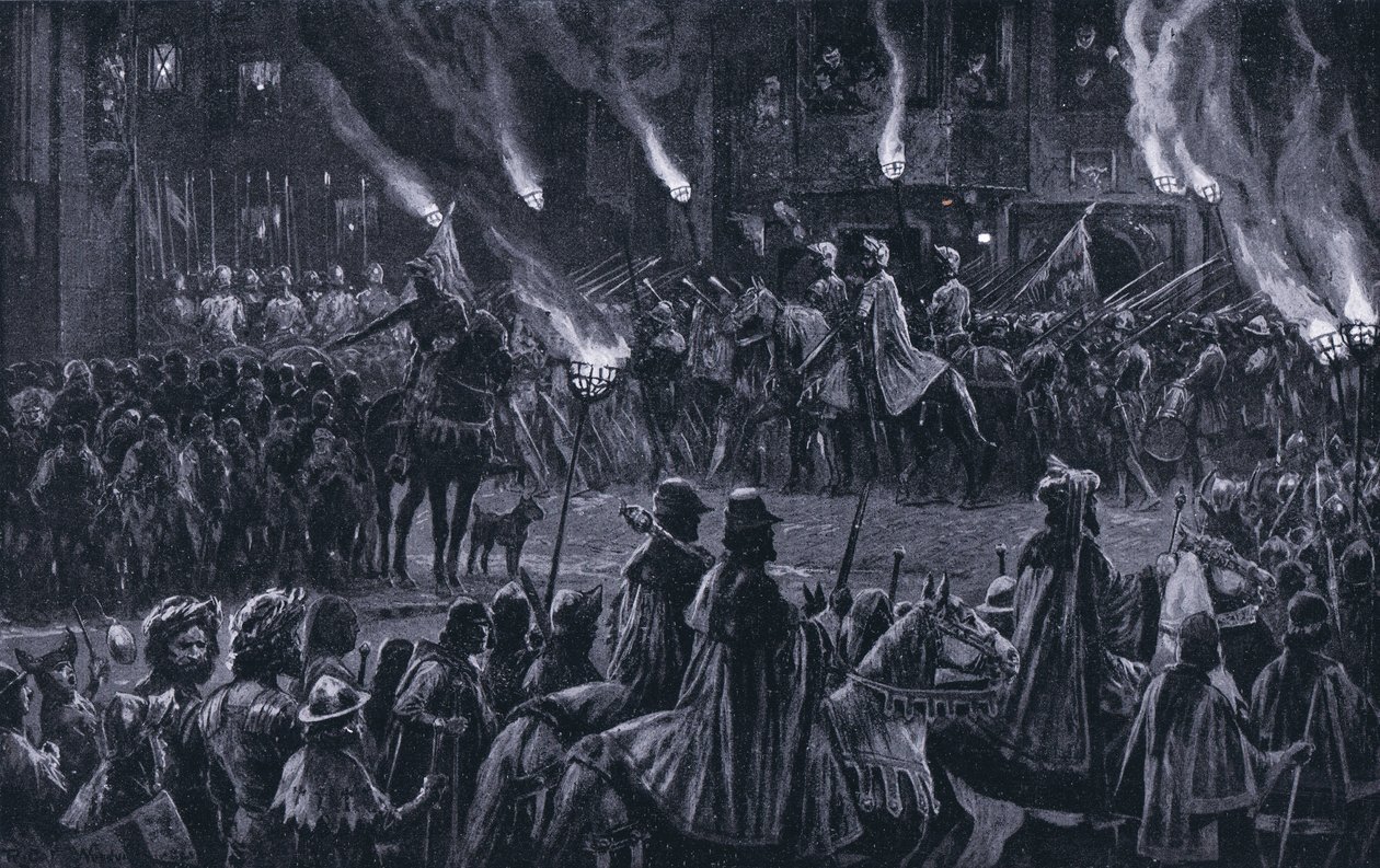 La marcha vigilante, años 1920 de Richard Caton Woodville junior