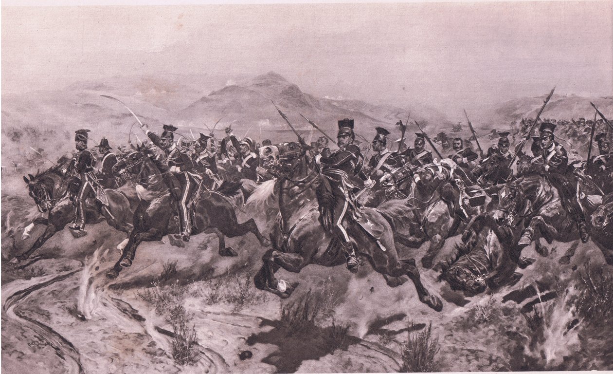 La carga de la Brigada Ligera en Balaclava de Richard Caton Woodville junior
