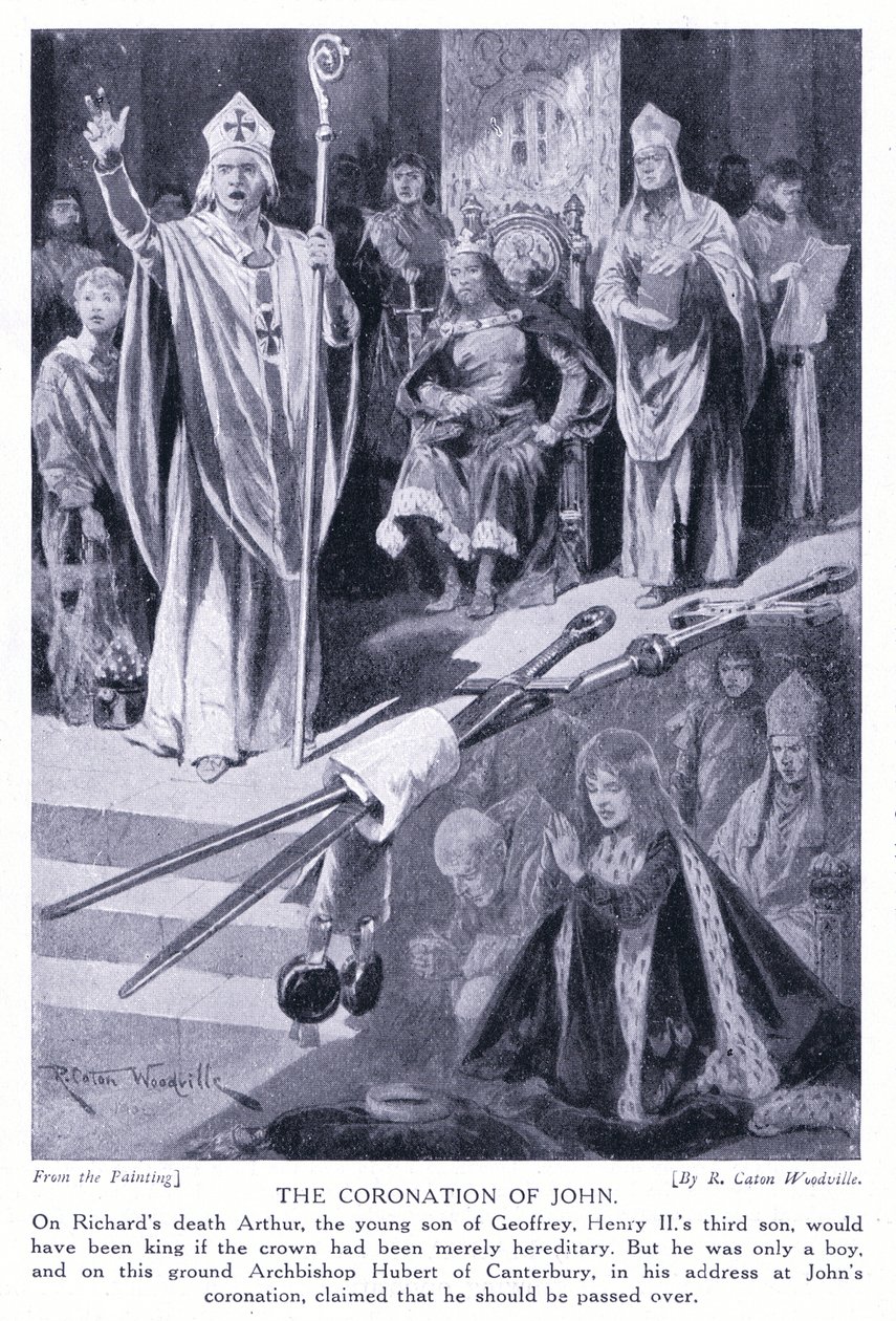 La coronación de Juan, años 1920 de Richard Caton Woodville junior