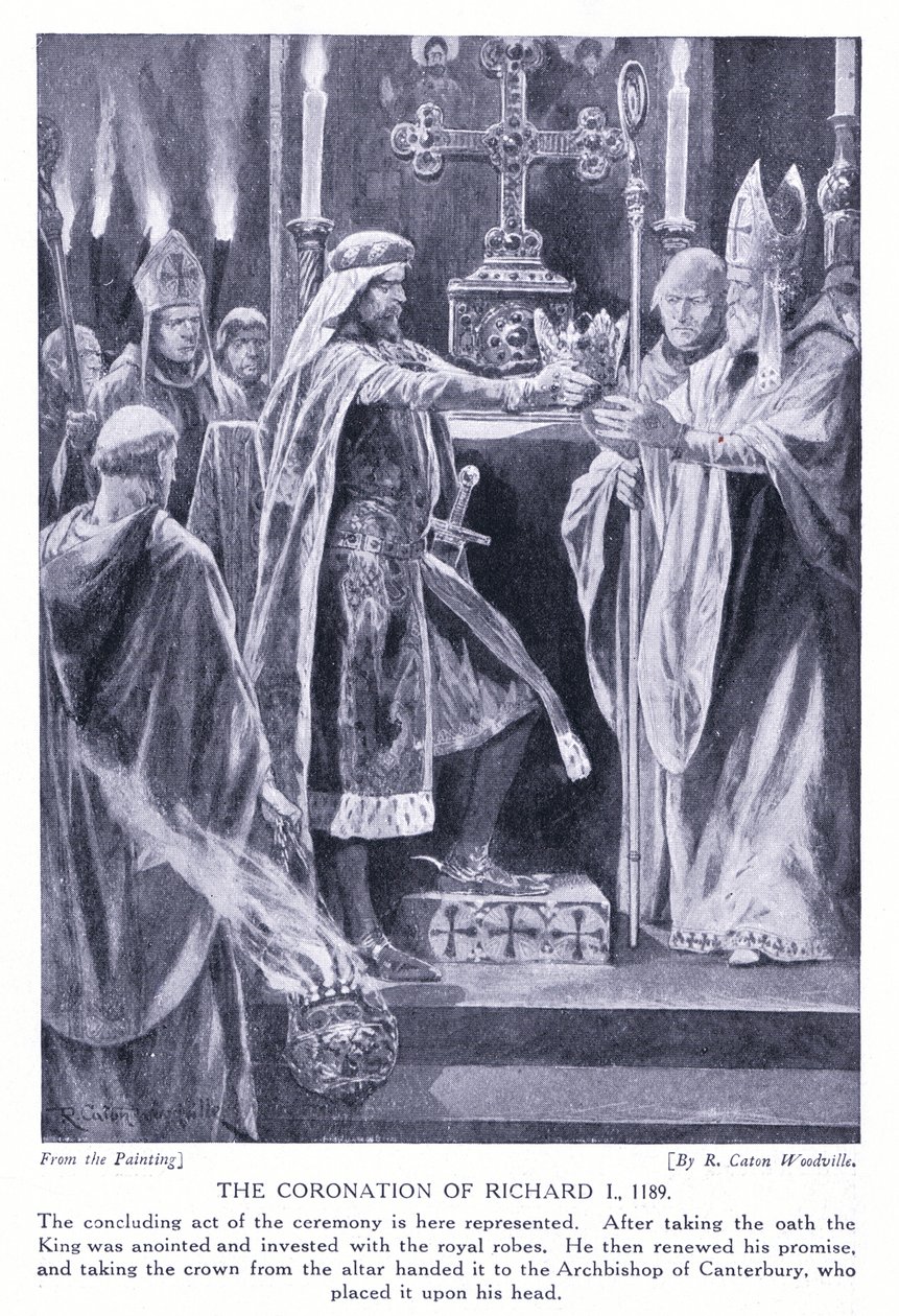 La coronación de Ricardo I, años 1920 de Richard Caton Woodville junior