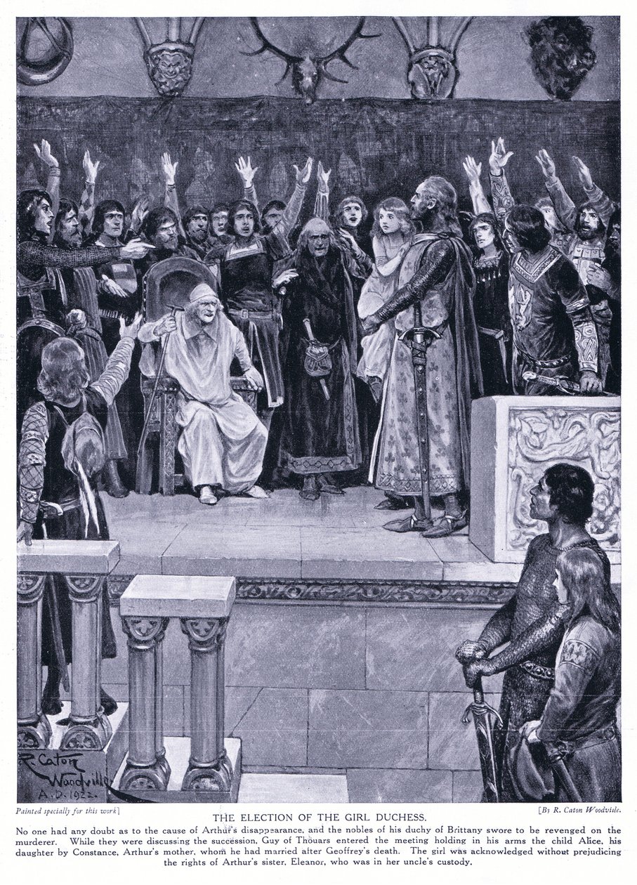 La elección de la duquesa niña, años 1920 de Richard Caton Woodville junior